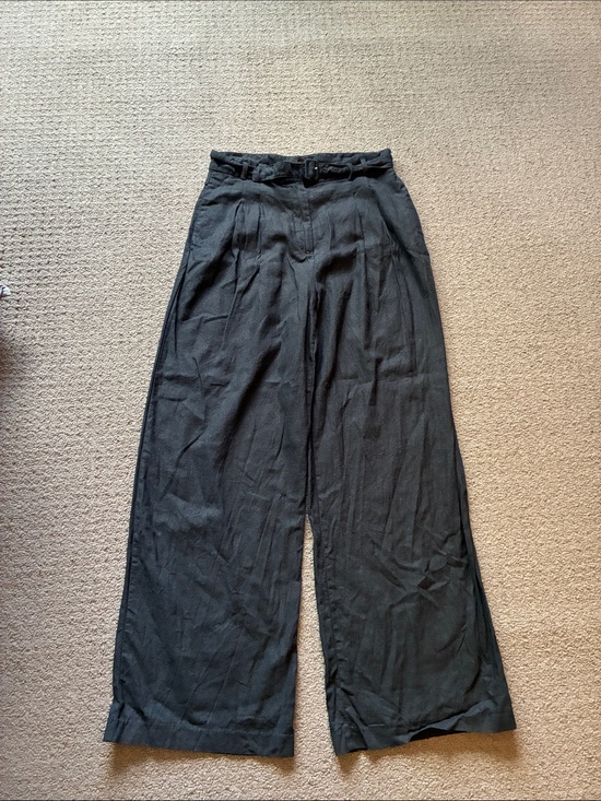 Dynamite Pants - Dynamite Black Wide Leg Pants - Linen blend
